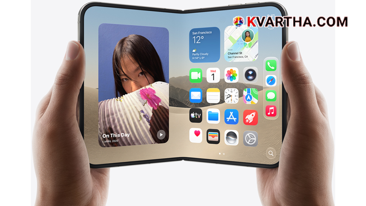 Representational image reflecting Apple Duo foldable smartphone launch and tech event