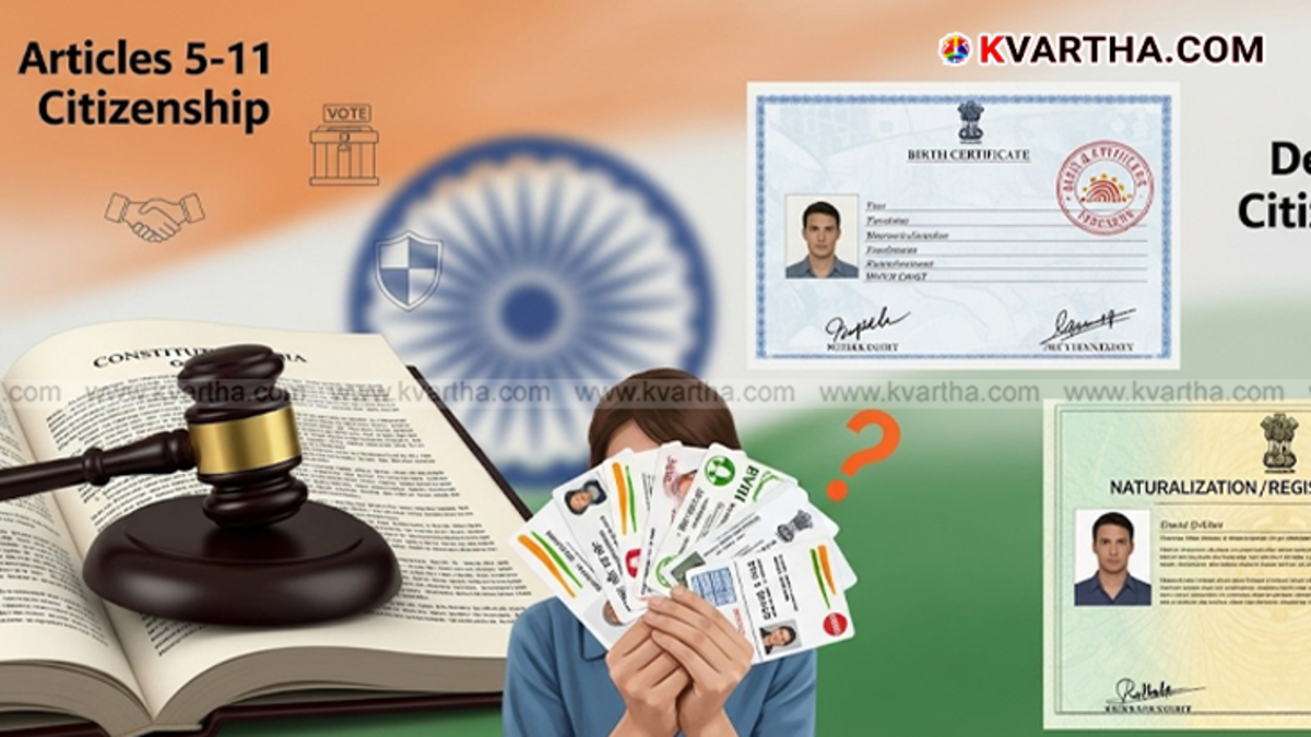 A visual representation of Indian citizenship and official documents.