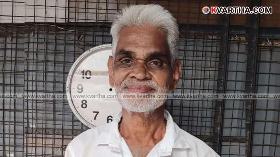 Narayanan working on a watch at his small shop in Pallikkovval.