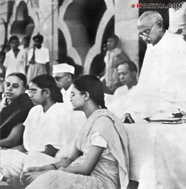 Mahatma Gandhi during his final moments before assassination