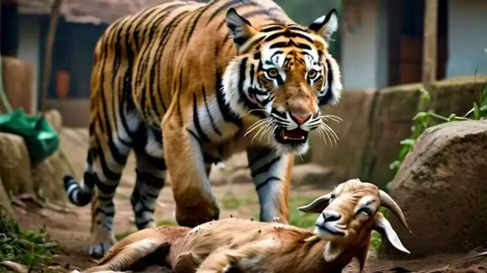 Tiger Scare in Velloor, Goat Attacked