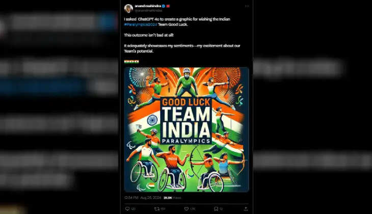 anand mahindra creates ai art to cheer for indian