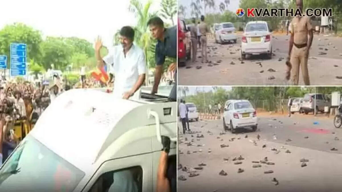 TVK Activists' Rampage at Madurai Airport During Vijay's Roadshow 