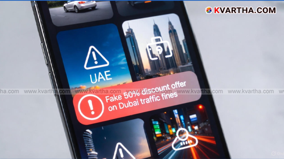 Smartphone screen displaying a fake online traffic fine payment link.