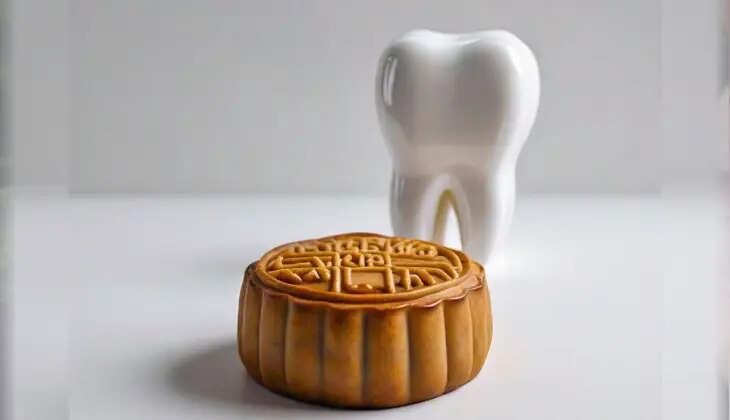 A tooth found inside a mooncake