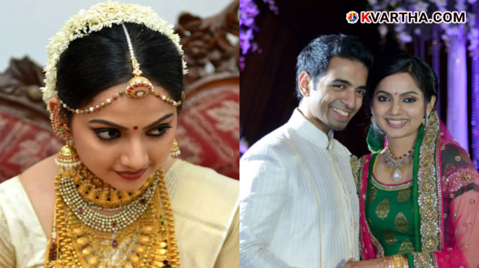 Rare unseen wedding pictures shared by Malayalam actress Samvrutha Sunil.