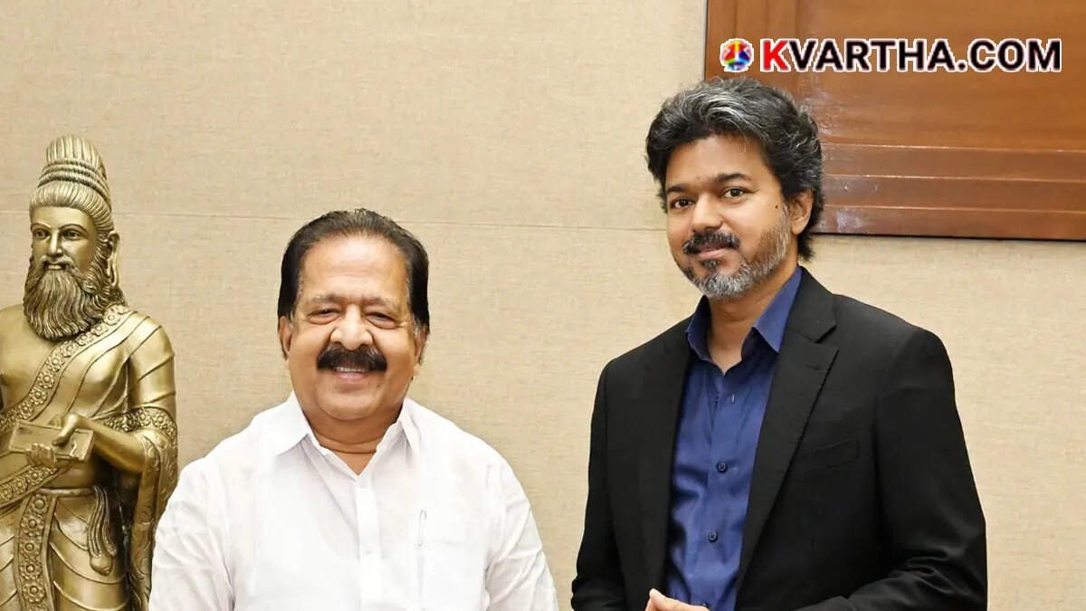 Meeting between TN CM Vijay and Kerala Home Minister Ramesh Chennithala