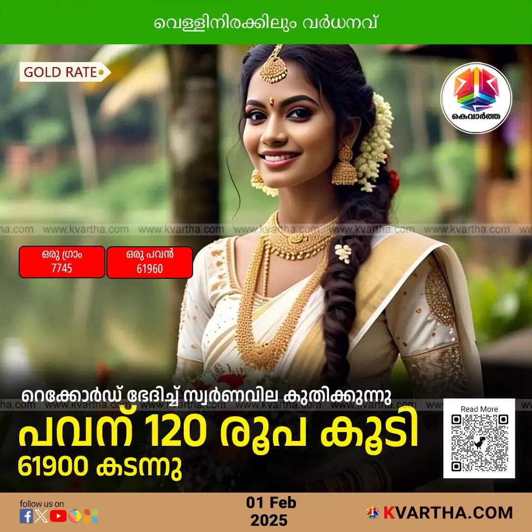 kerala gold price soars crosses 61900