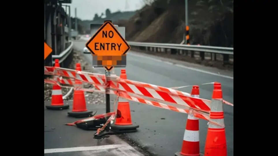 Bus and Bike Collision Scene