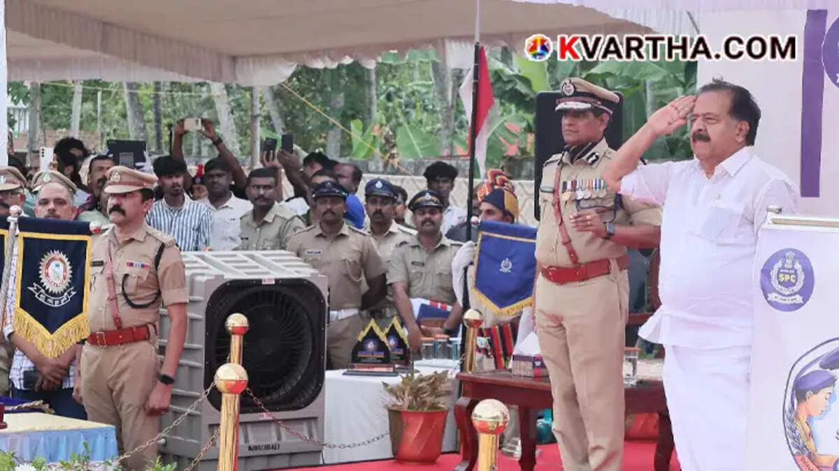  Former Home Minister Ramesh Chennithala inaugurating the valedictory function of 'Aikya 2026' SPC camp.