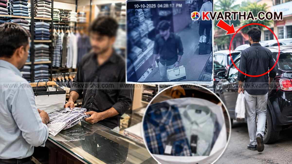  Representational image of CCTV camera footage showing a youth in a clothing store