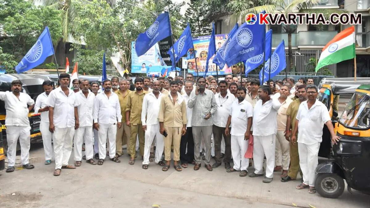 Protest of auto and taxi drivers in Mumbai