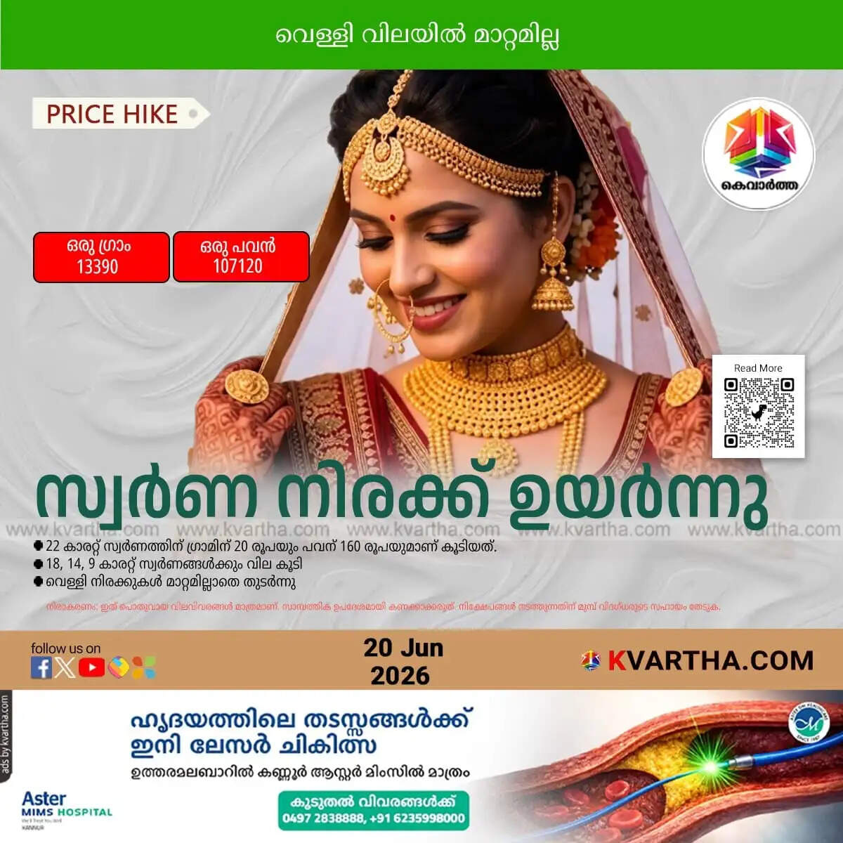Kerala Gold Price June 20