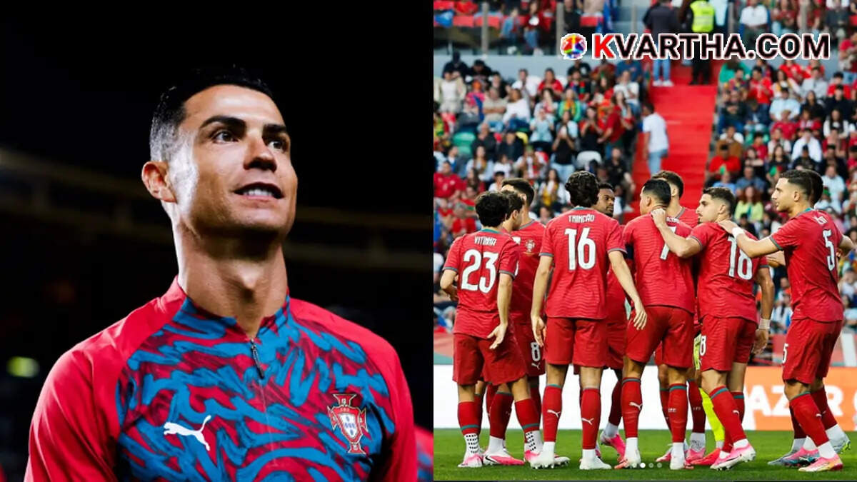 Conceptual image of Cristiano Ronaldo in Portugal's jersey ready for his 6th World Cup match
