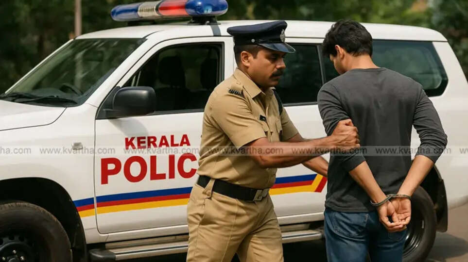 Photo of a police arresting a suspect.