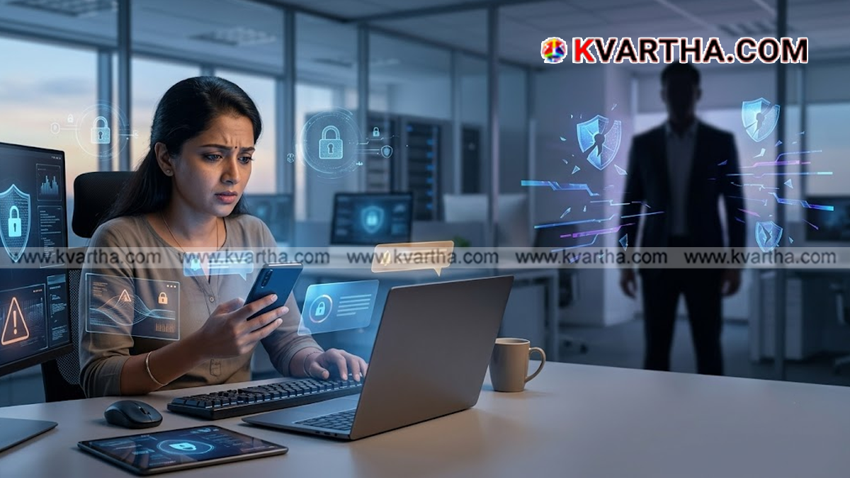 Conceptual image of social media hacking alert