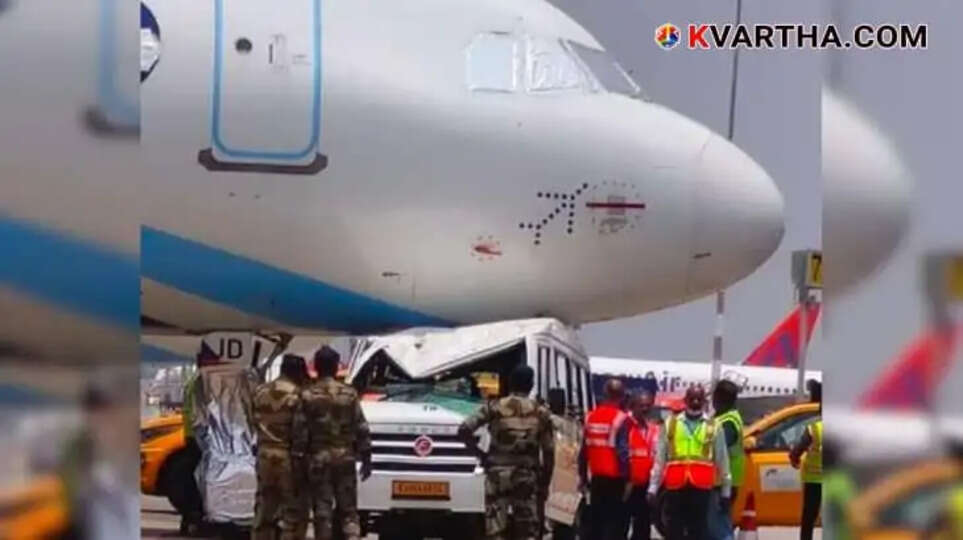 Tempo Traveller Hits Parked IndiGo Plane At Bengaluru Airport, One Injured