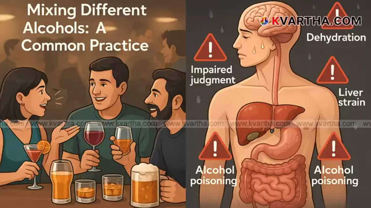  Image showing the adverse effects of alcohol on the human body.