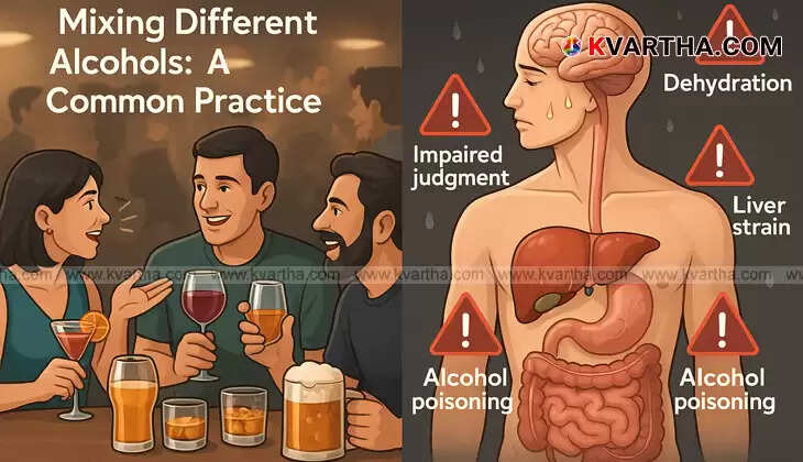 Image showing the adverse effects of alcohol on the human body.