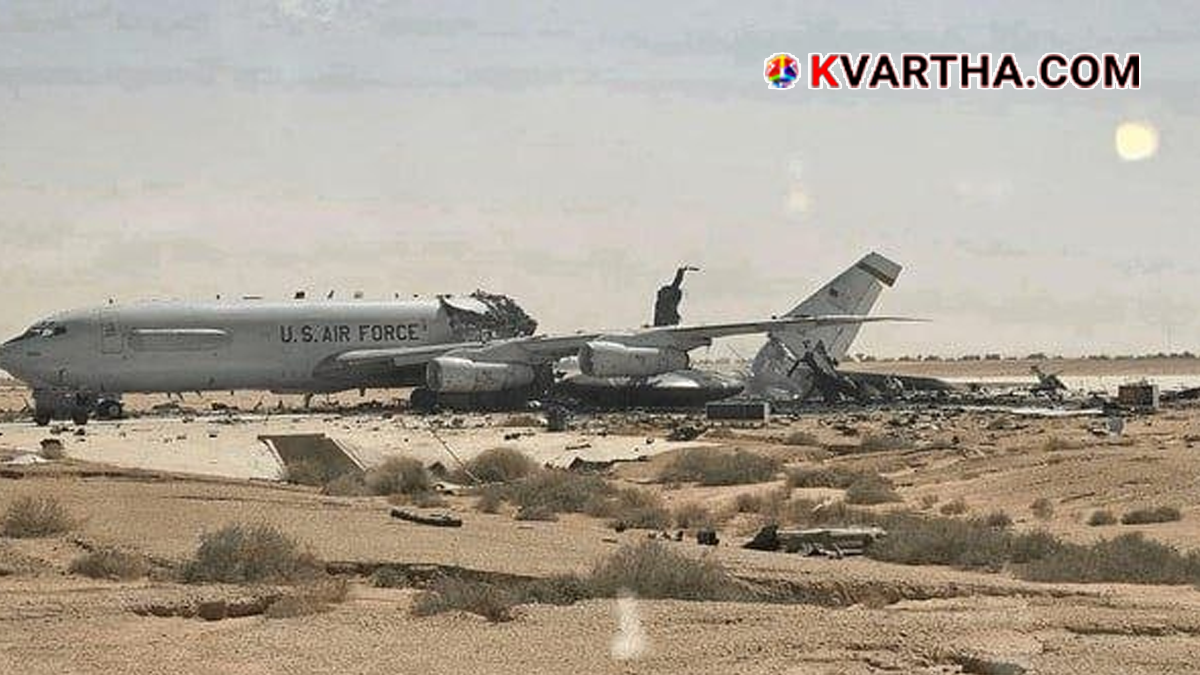 Image reflecting US military losses and damaged aircraft in Iran conflict
