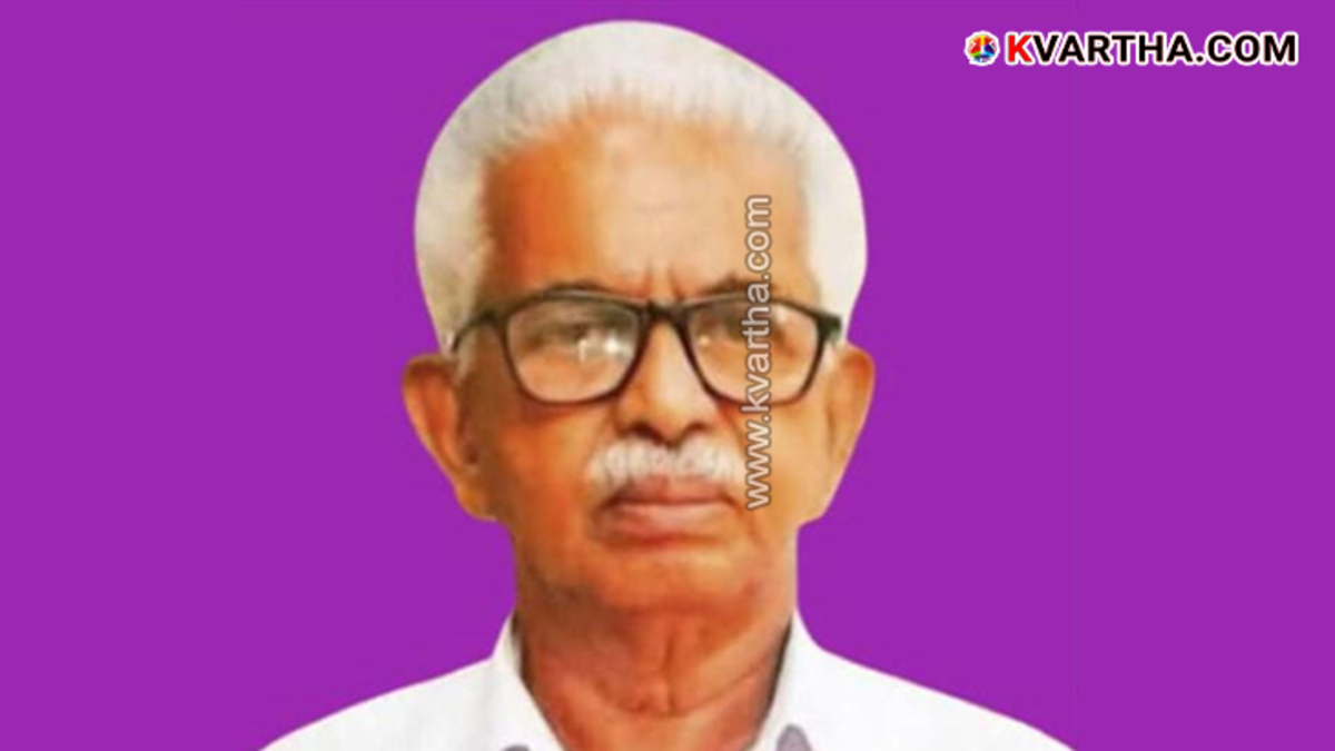 Portrait of Kerala Congress (Mani) leader M K Mathew.