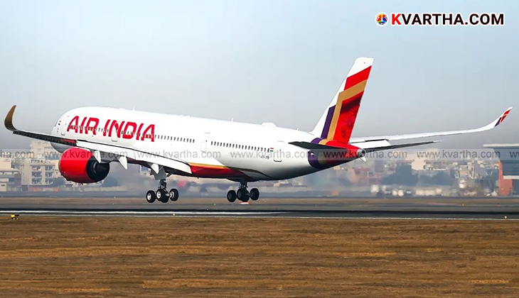 Air India Express airplane with a banner about 'Freedom Sale' offer.