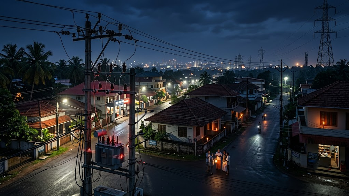 Representational image reflecting electricity supply and power restrictions in Kerala