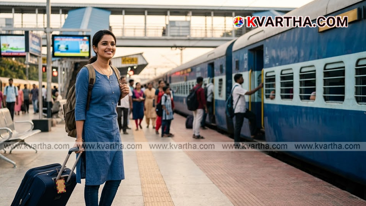 Indian Railways passenger train representing special services to Kerala