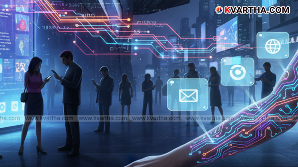 Conceptual image of an electronic tattoo on the skin.
