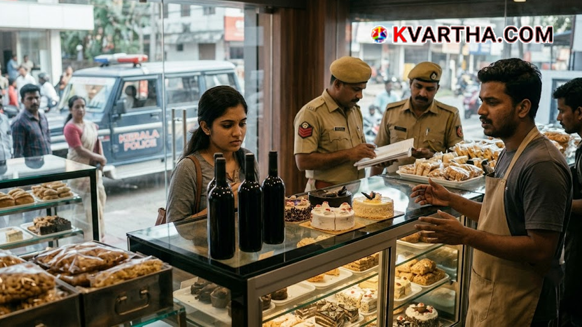 Representational image of wine being sold in a bakery context