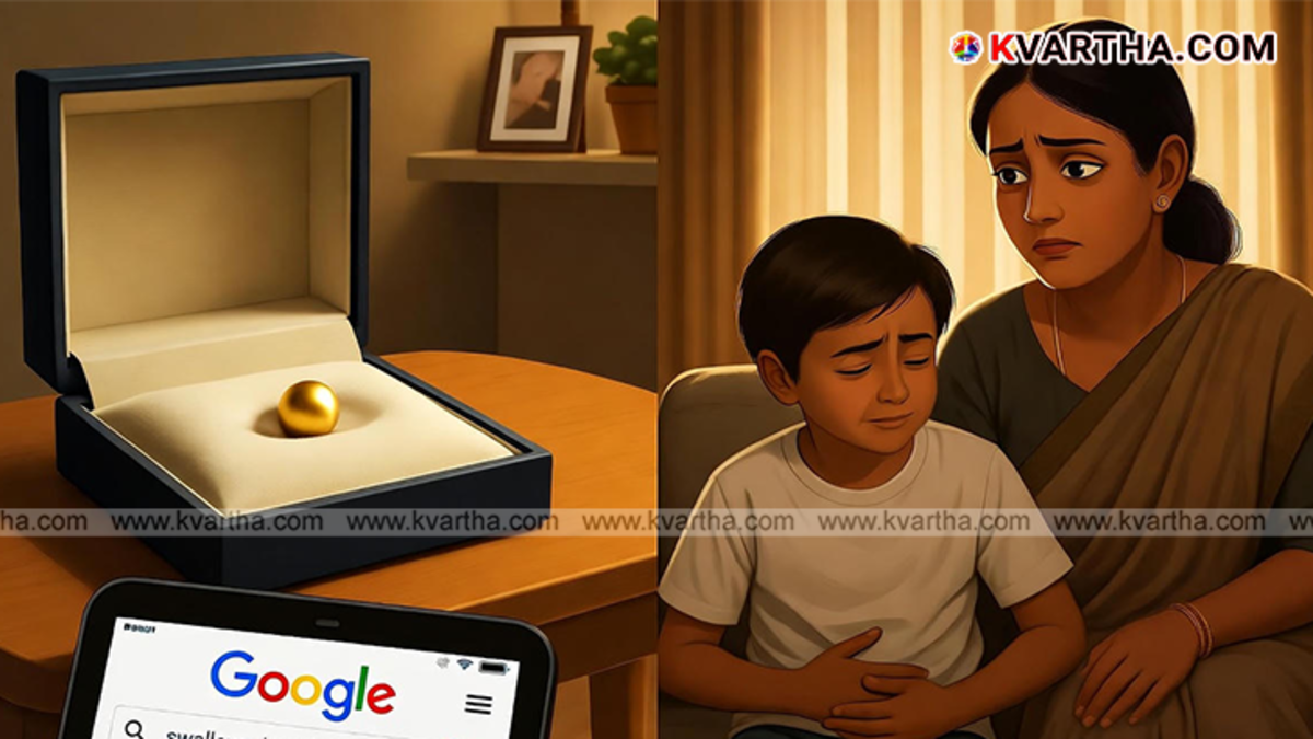 Boy who accidentally swallowed gold bead