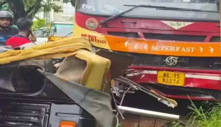 Malappuram: Three persons died in KSRTC Bus collided with Auto Rickshaw, Road, Road Accident, Accidental Death