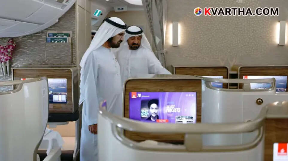 emirates airlines new airbus a350 welcomed sheikh mohammed