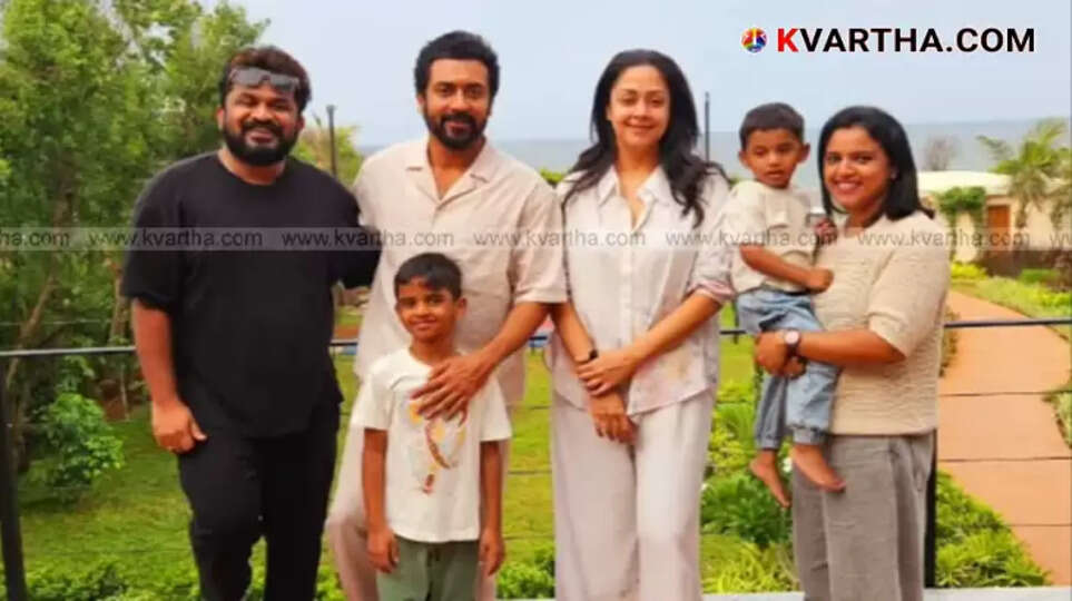 Director Tharun Moorthy with actor Suriya.