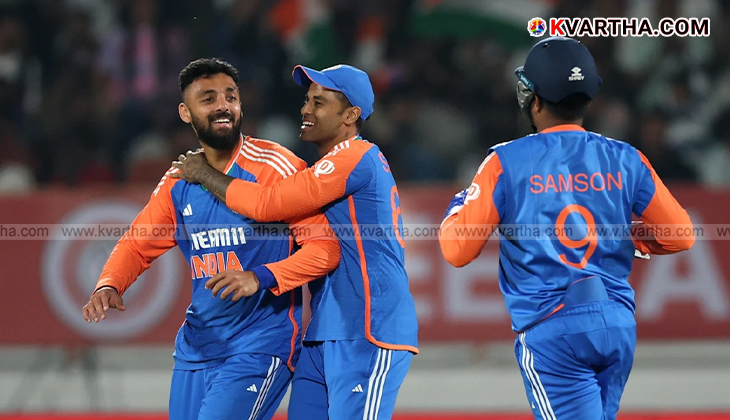 Indian cricket team captain Suryakumar Yadav and vice-captain Shubman Gill at a press conference.
