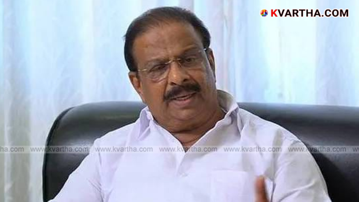 K. Sudhakaran M.P. speaking to media in Kannur.