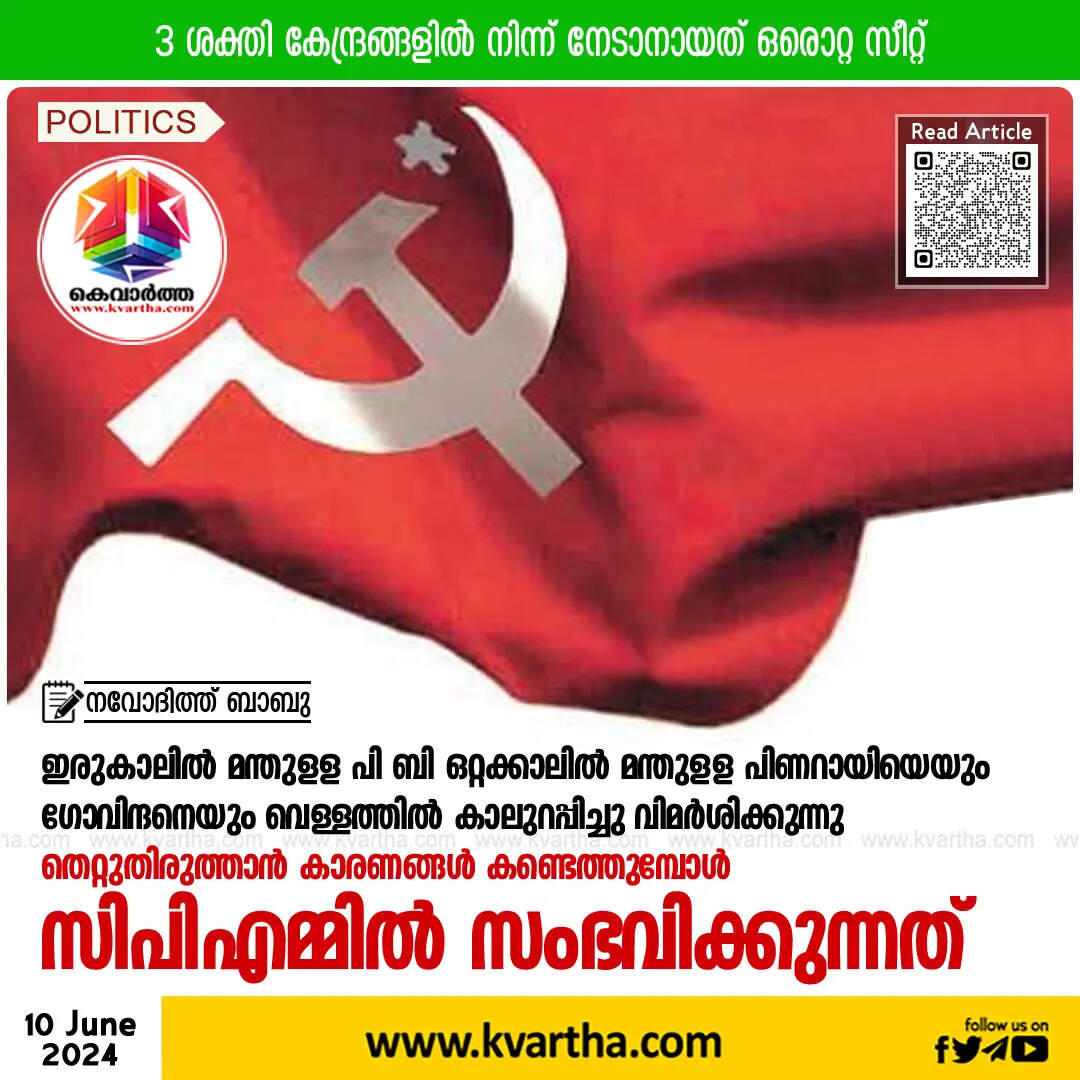 cpm politburo criticizes pinarayi vijayan and mv govindan