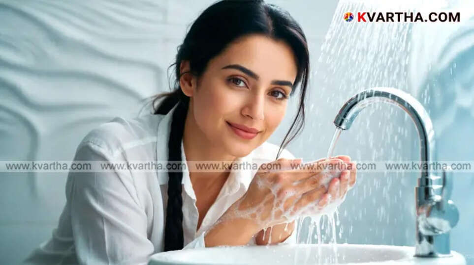 Person washing hands with soap under running waterPerson washing hands with soap under running water