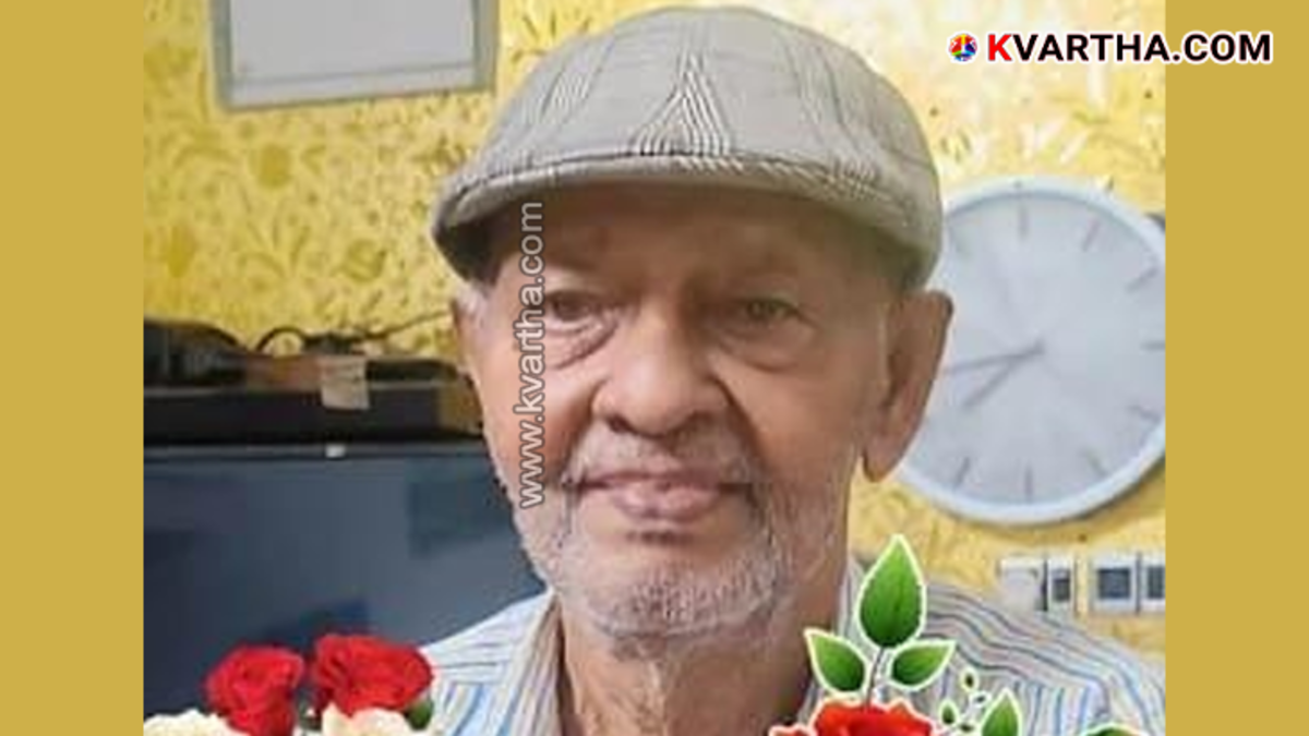Black and white photo of late Hindustani musician K.K. Hameed Puthappara.