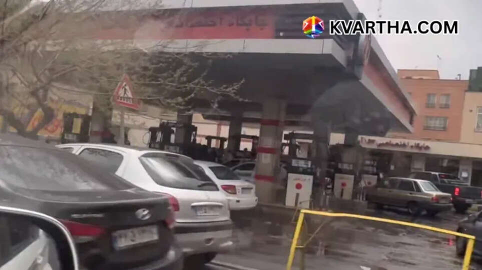 Long queues at gas stations in Tehran amid Iran war