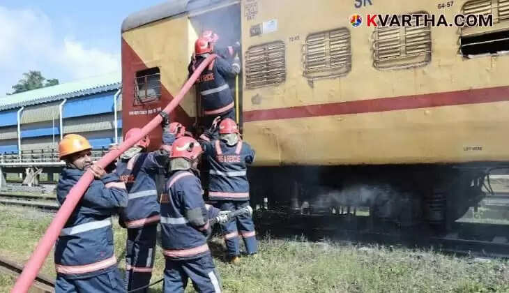 Palakkad Junction Railway Station Conducts Successful Joint Mock Drill with NDRF to Prepare for Train Accidents