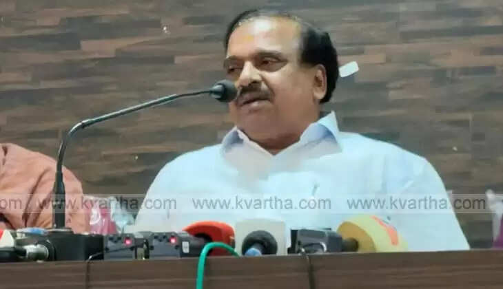 PK Krishnadas addressing a press conference