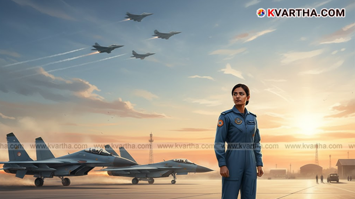 Indian Air Force jet flying in formation