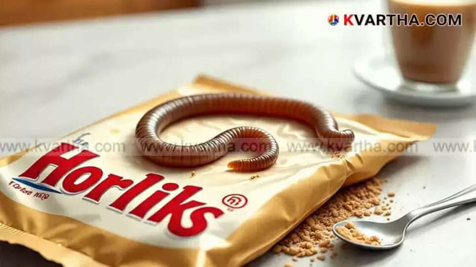 Image Representing Worms Allegedly Found in Horlicks Packet