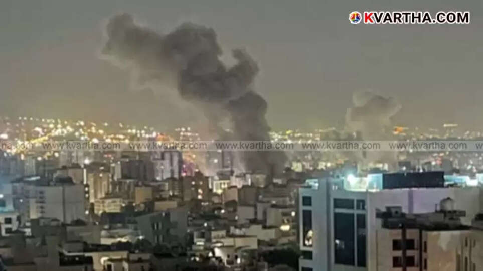 Tel Aviv missile strike aftermath with emergency responders