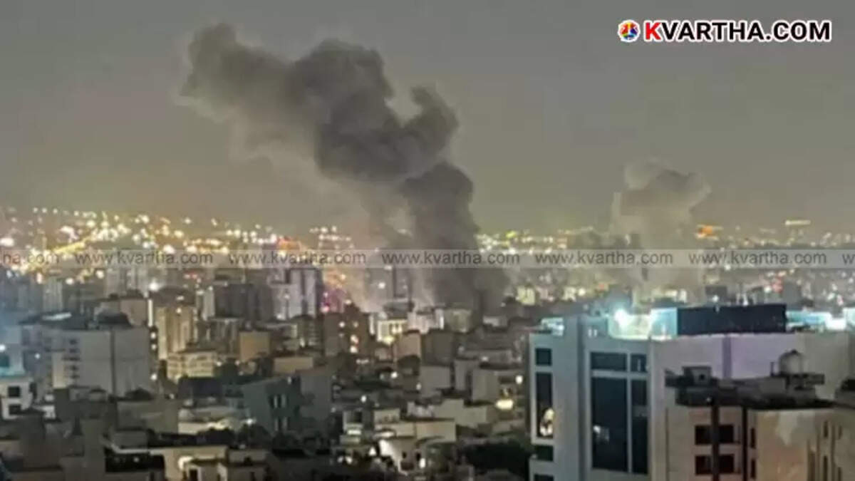 Tel Aviv missile strike aftermath with emergency responders