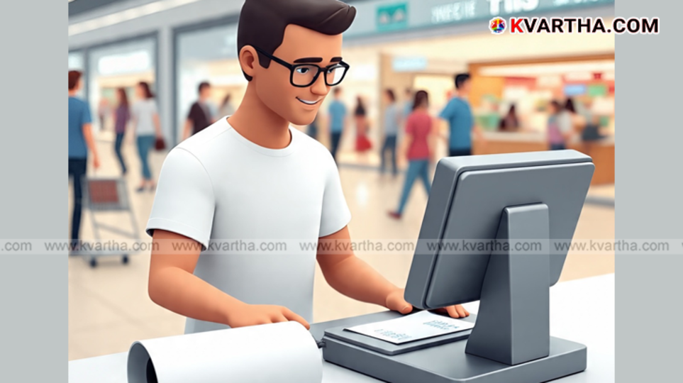 A person holding a thermal paper shopping bill, representing the BPS chemical risk.