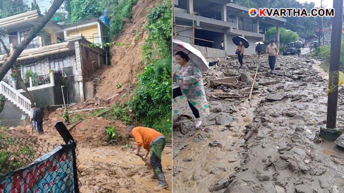Collapsed Dhudia iron bridge over Balason River