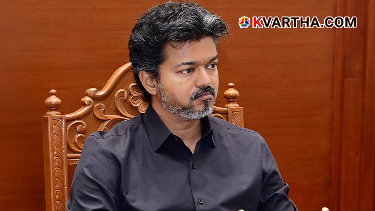 Image reflecting cancellation of Tamil Nadu CM C. Joseph Vijay's London event due to crowds