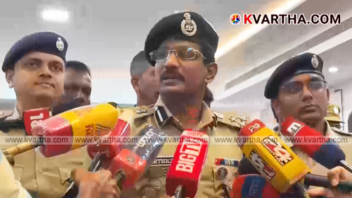 Representational image of DIG K Karthik addressing a press meet